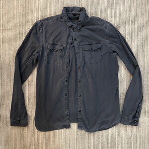 John varvatos USA Dark Gray Button-Up Shirt
